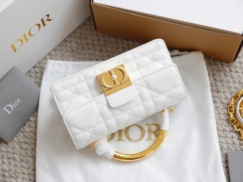 Túi Di Ange Caro Quai Sắt Khóa Ngọc Size 20cm 4401