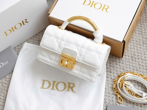 Túi Di Ange Caro Quai Sắt Khóa Ngọc Size 20cm 4401