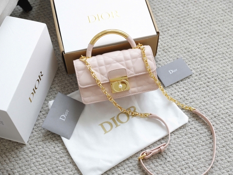 Túi Di Ange Caro Quai Sắt Khóa Ngọc Size 20cm 4401