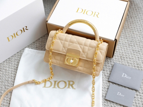 Túi Di Ange Caro Quai Sắt Khóa Ngọc Size 20cm 4401