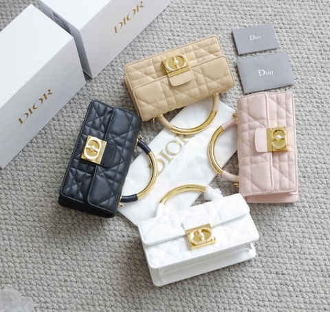 Túi Di Ange Caro Quai Sắt Khóa Ngọc Size 20cm 4401