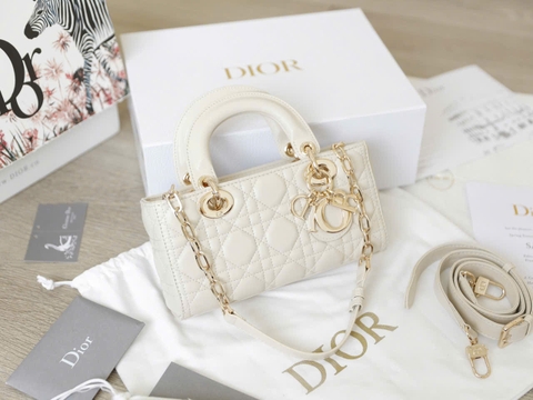 Túi Di DJoy Da Lì Khóa Vàng Size 22cm có 2 hộp