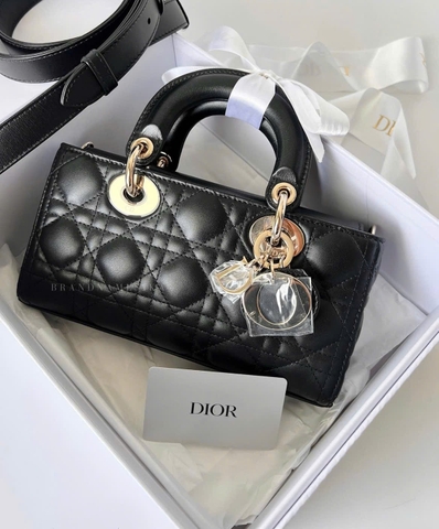Túi Di DJoy Da Lì Khóa Vàng Size 22cm có 2 hộp