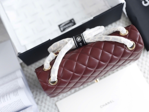 Túi Xách X Classic Da Trơn Khóa Vàng Size 25cm Có 2 hộp