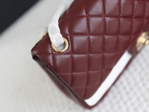 Túi Xách X Classic Da Trơn Khóa Vàng Size 25cm Có 2 hộp