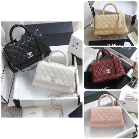 Túi xách X Coco Da Sần Khóa Vàng Size 23cm Có 2 hộp