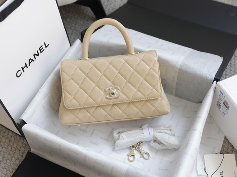 Túi xách X Coco Da Sần Khóa Vàng Size 23cm Có 2 hộp