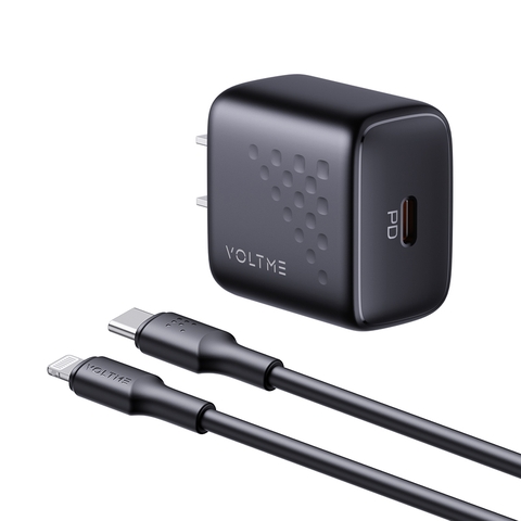 Bộ Cốc Sạc Nhanh Voltme Revo 20W Lite PD Charger (Cốc sạc 20W Type-C và Dây sạc Type-C to Lightning  1.2m) 
