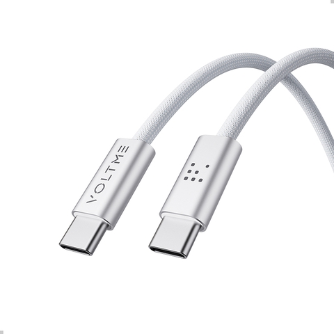 Cáp Sạc Nhanh Voltme Powerlink iVox Type-C to Type-C 100w, 120cm cap-sac-nhanh-voltme-powerlink-ivox-c-to-c-100w-120cm-bao-hanh-24-thang-trang