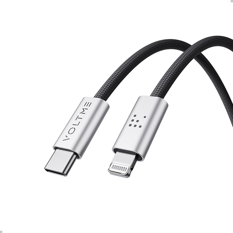 Cáp Sạc Nhanh Voltme Powerlink iVox TypeC to Lightning 27w, 100cm cap-sac-nhanh-voltme-powerlink-ivox-typec-to-lightning-27w-bao-hanh-24-thang