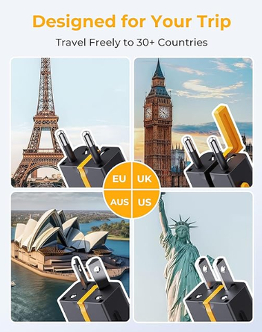 Bộ Sạc Nhanh Đa Năng Voltme Vito Go EzTravel Travel Adapter 35W (USB + Type C) 