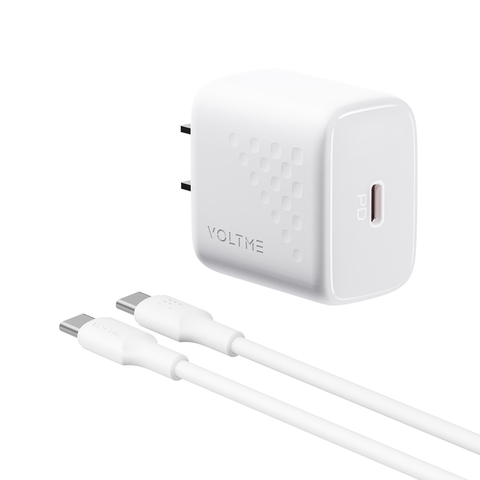 Bộ Cốc Sạc Nhanh Voltme Revo 20W Lite PD Charger (Cốc sạc 20W Type-C và Dây sạc Type-C 1.2m) voltme-coc-sac-nhanh-voltme-revo-20w-pd-charger-20w-type-c-voltmevietnam.vn-mau-trang