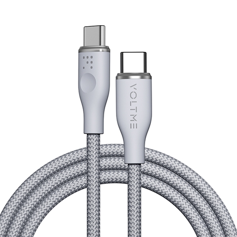 Cáp Sạc Nhanh Powerlink Rugg Type C to Type C 3.3f (3A) voltme-cap-sac-nhanh-voltme-powerlink-rugg-ctc-3-3f-3a-voltmevietnam.vn-mau-xam
