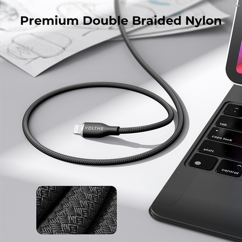 Cáp Sạc Nhanh Voltme Powerlink Rugg Type-C to Lightning 4.0f (3A) 