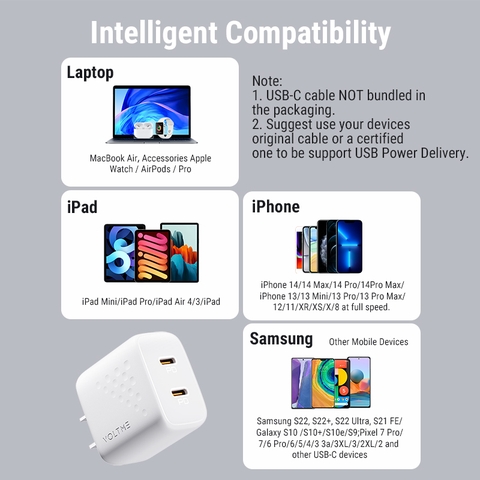 Cốc Sạc Nhanh Voltme Revo 35W Duo Lite - Cốc sạc nhanh 2 cổng USB-C 
