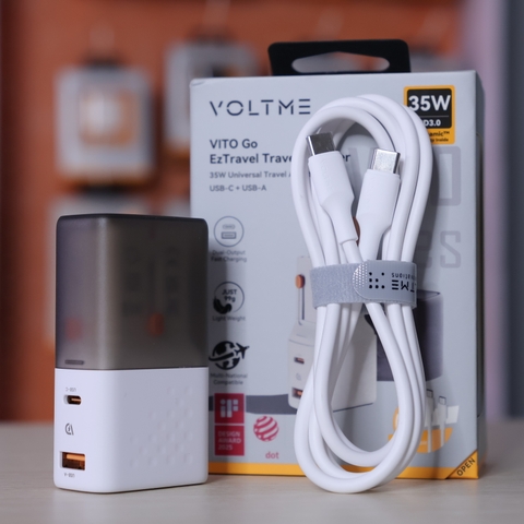 Bộ Sạc Nhanh Đa Năng Voltme Vito Go EzTravel Travel Adapter 35W (USB + Type C) 