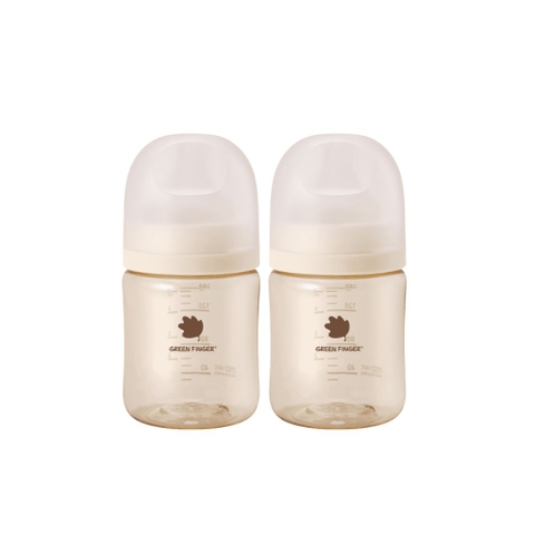 Set 2 bình Green Finger BebeGrow trơn không núm