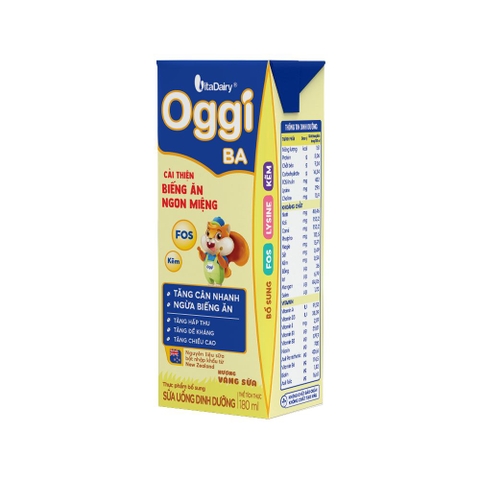 Sữa nước Oggi BA vàng lốc 4 hộp
