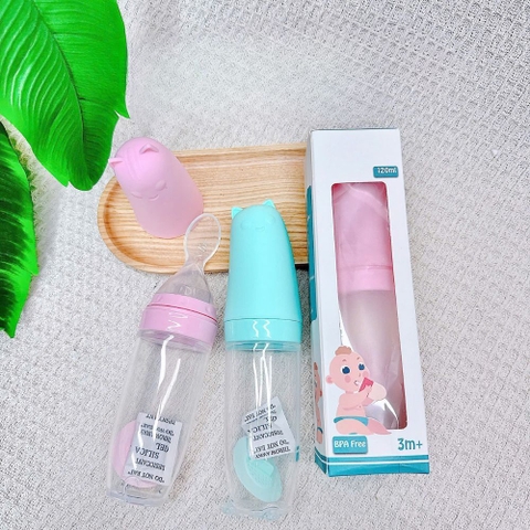 Bình thìa ăn dặm silicone Spoon cho bé