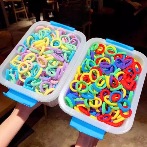 Dây chun vải cột tóc bé gái hộp vuông to