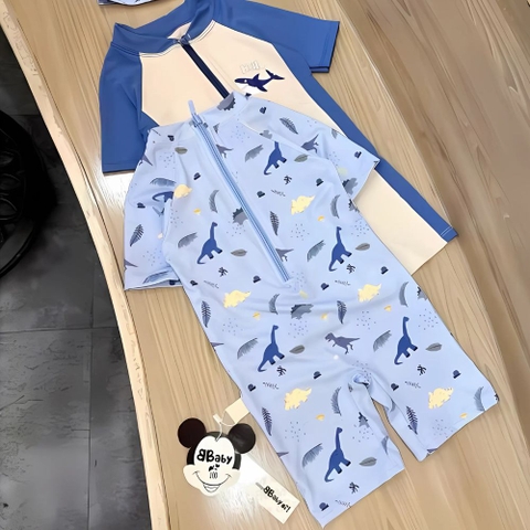Bộ đồ bơi liền thân hình cá mập khủng long cho bé trai