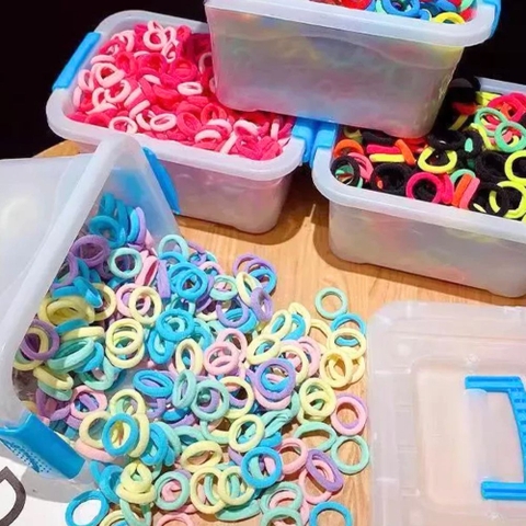 Dây chun vải cột tóc bé gái hộp vuông to