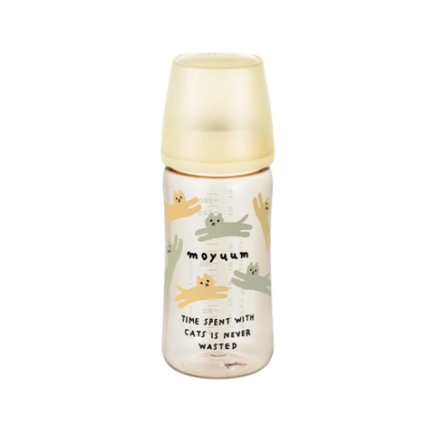 Bình sữa Moyuum PPSU thế hệ 3 - Mèo vàng