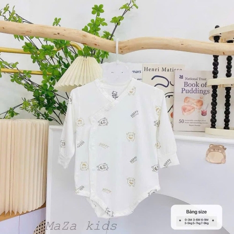 Body chip dài tay in họa tiết Maza kids cho bé