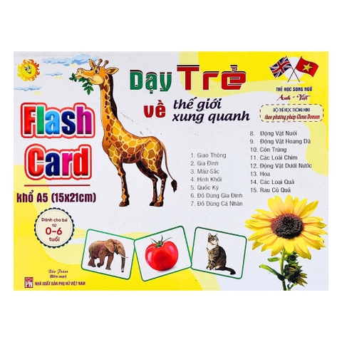 Bộ thẻ học Flash Card dạy trẻ về thế giới xung quanh