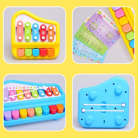 Đàn piano kết hợp đàn gõ Xylophone 5 phím cho bé