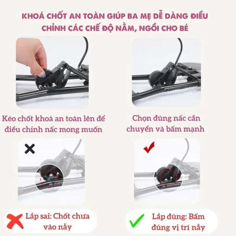 Ghế nhún kiêm bập bênh Love Baby vải cotton cho bé