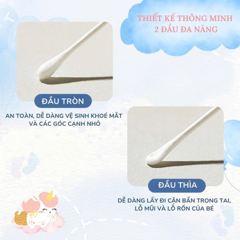 Tăm bông vệ sinh Finley 2 đầu cho bé