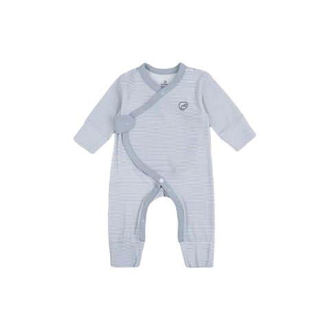 Body dài tay cài chéo phối kẻ Bubaby