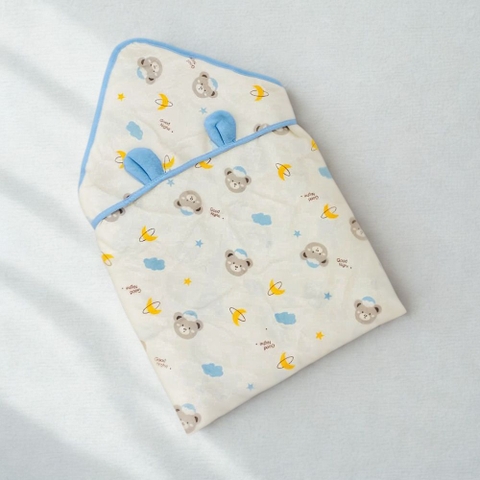 Ủ choàng xô tai gấu 4 lớp Anchee cho bé