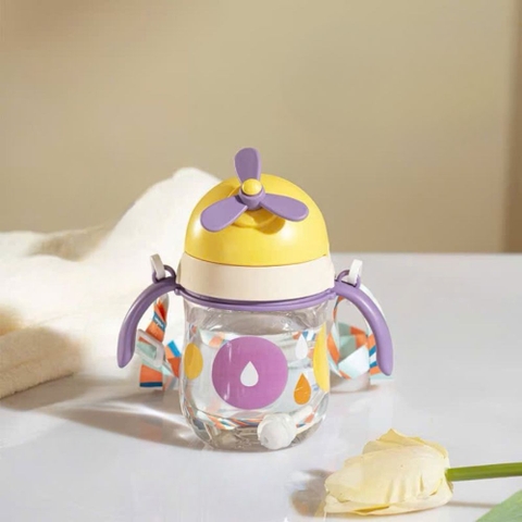 Bình nước nắp bật hình chong chóng cho bé