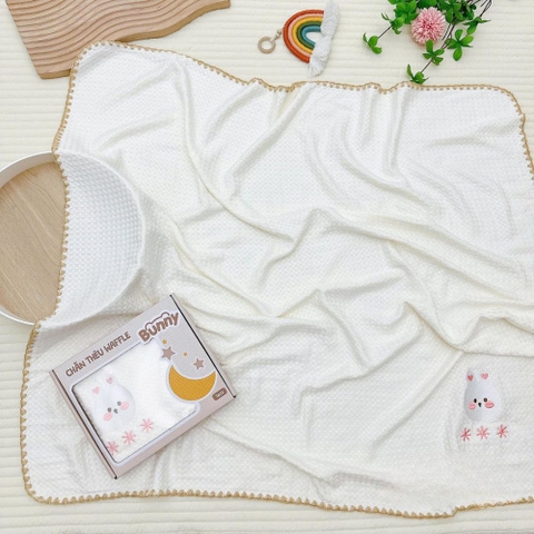 Chăn thêu gấu thỏ Bunny cho bé