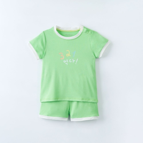 Bộ cộc tay PunChun phối viền in hình chữ số