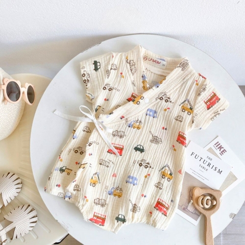Bộ kimono cộc tay LP mom chất xô musilin