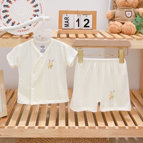 Bộ cộc tay sơ sinh cài chéo Himom