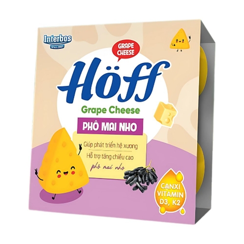 Phô mai tươi Hoff bổ sung Canxi, Vitamin D3K2 cho bé 1Y+