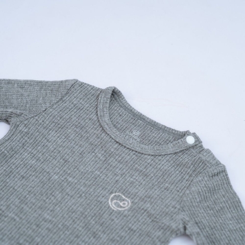 Set áo cardigan kèm body chip dài tay Bubaby - Ghi 1-3M