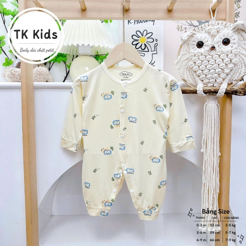 Body dài petit TK Kids nền kem in họa tiết cho bé