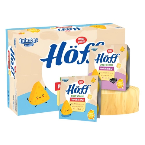 Phô mai tươi Hoff bổ sung Canxi, Vitamin D3K2 cho bé 1Y+