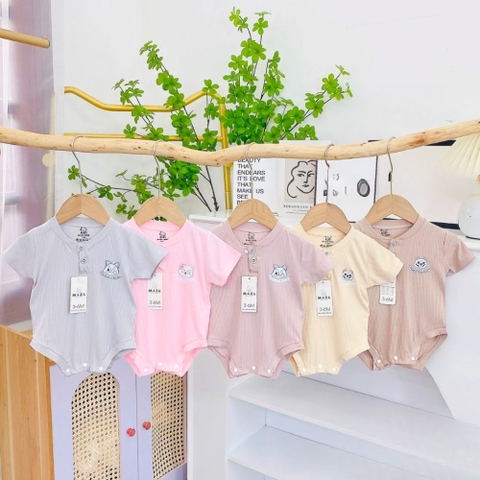 Body chip cộc tay Maza Kids nút cổ trụ in ngực