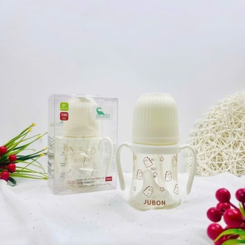 Bình sữa PPSU Jubon cầm tay kèm ống hút cho bé