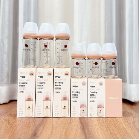 Bình sữa PPSU Baby K cổ rộng nội địa cho bé