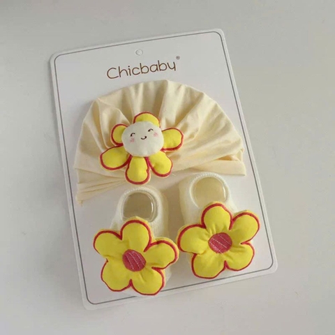 Set nón tuban kèm vớ ngắn Chicbaby