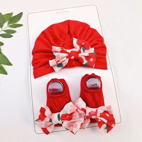 Set nón tuban kèm vớ ngắn Chicbaby