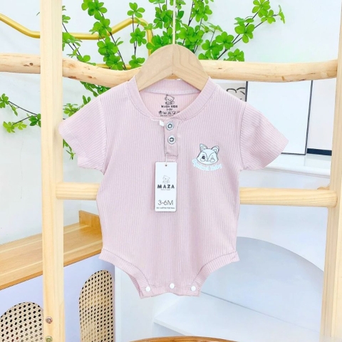 Body chip cộc tay Maza Kids nút cổ trụ in ngực