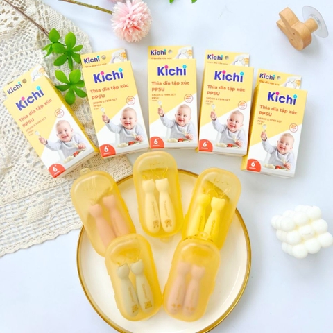 Set 2 thìa nĩa Kichi cho bé